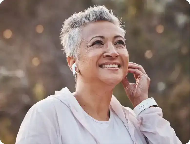 Family looking through window